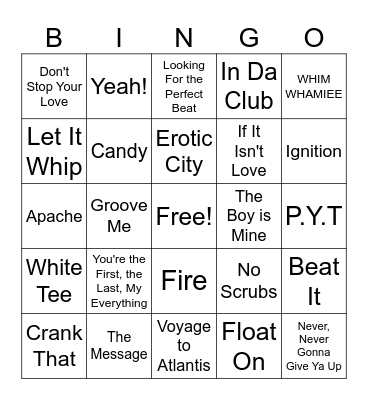 GKD Music Bingo Card