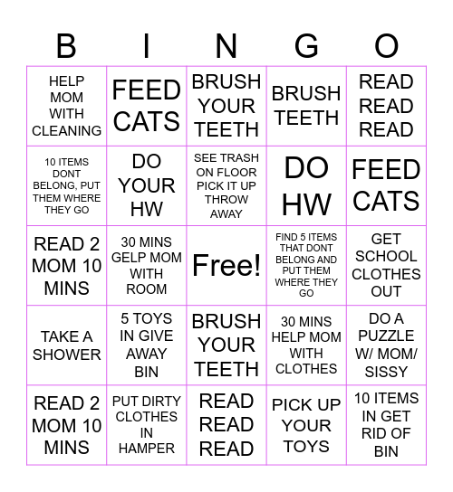 HELPING EACH OTHER BINGO STYLE Bingo Card