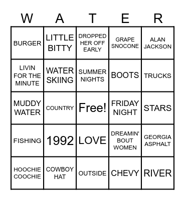 CHATAHOCHEE BINGO Card