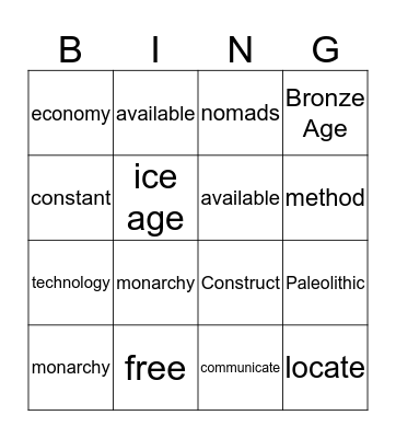 Bingo Card