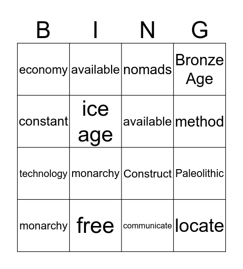 Bingo Card