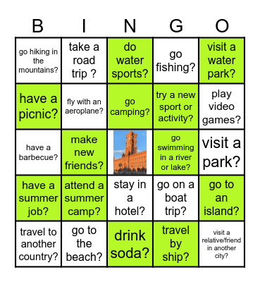 SUMMER HOLIDAYS BINGO - DID YOU... Bingo Card