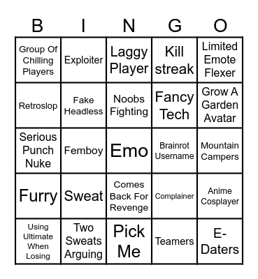 Bingo Card