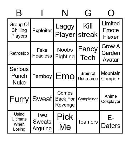 Bingo Card