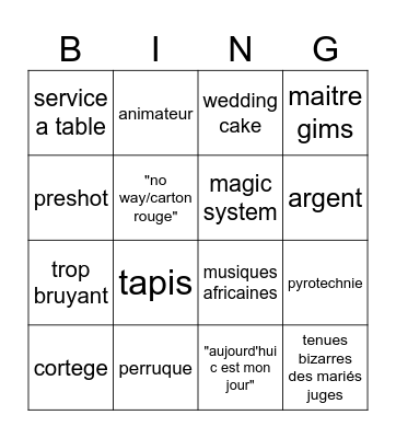 DIANE Bingo Card