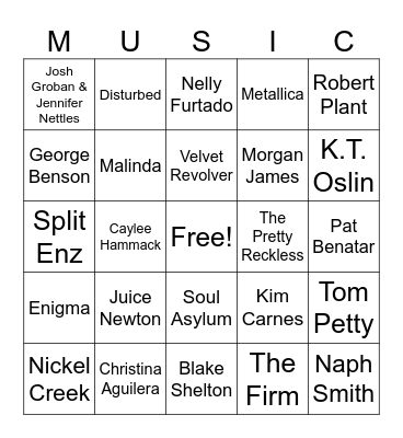 Music_08302025 Bingo Card