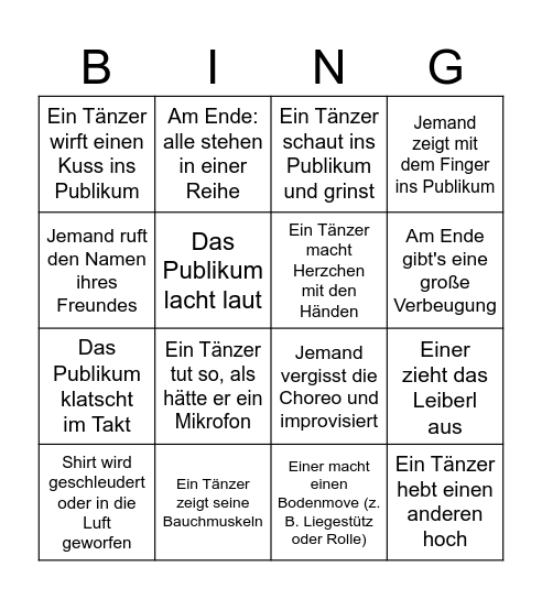 PLAYBACKSHOW BINGO Card
