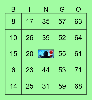 JDC  (1-75) Bingo Card