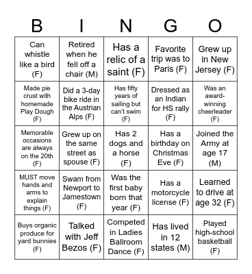 UntitleFind Someone Who... Bingo Card