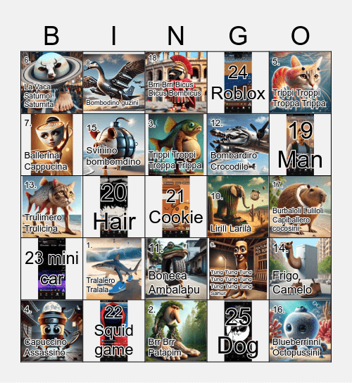 Eleotan Bingo Card