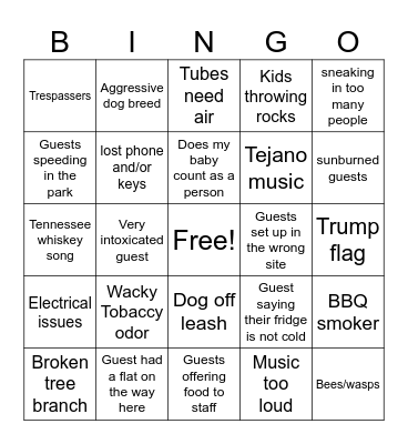 CRV Staff Bingo 2025 Bingo Card
