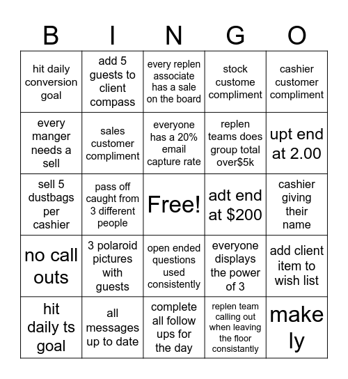 LABOR DAY WEEKEND COACH Bingo Card