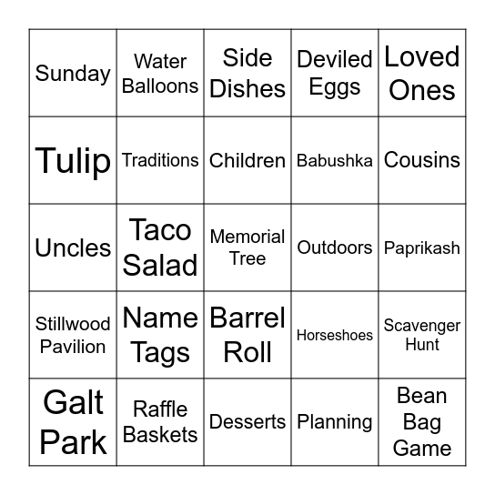 JUHAS Bingo Card