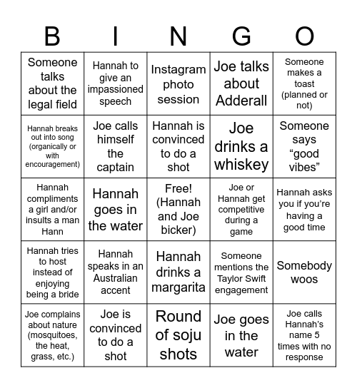 JHHJ BBT Bingo Card