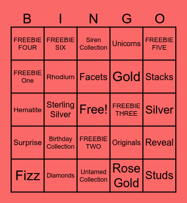 FIZZ Bomb BINGO Card