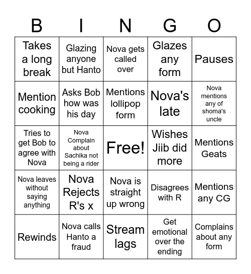 R Bingo Card