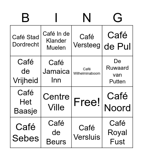 Dortse Kroegentocht - de rotter je wordt! Bingo Card