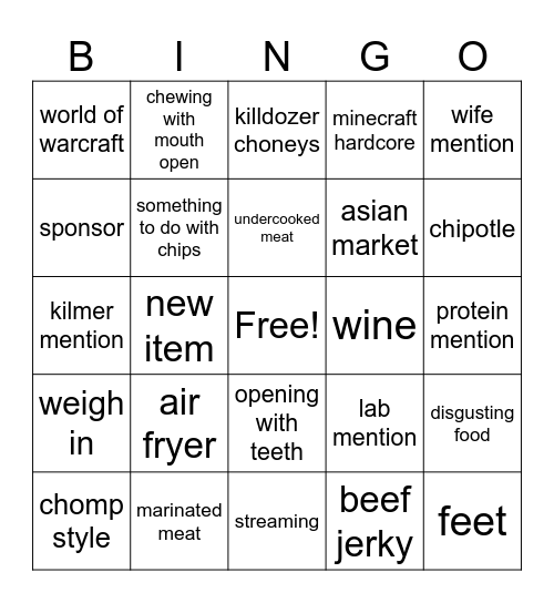 killdozer bingo Card