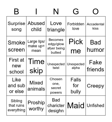 Gacha life Bingo Card