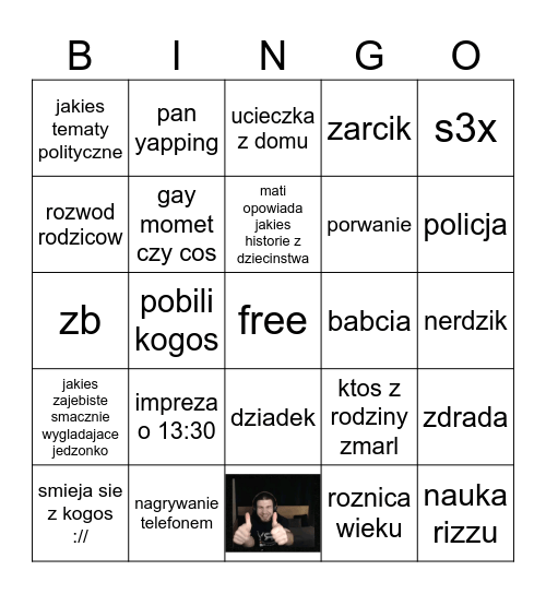 szkola zycia matiskater Bingo Card