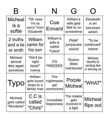 FNAF gacha bingo Card