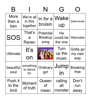 Everything Else Disney Bingo Card