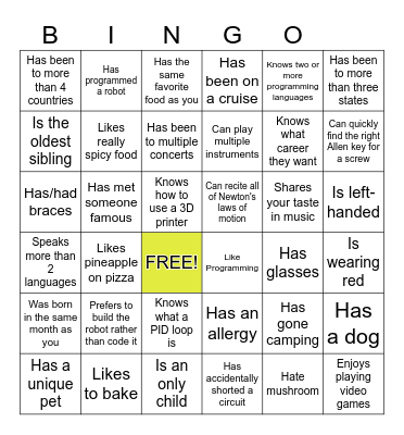 Icebreaker Bingo: Find Someone Who Bingo Card