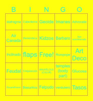 Bingo Card