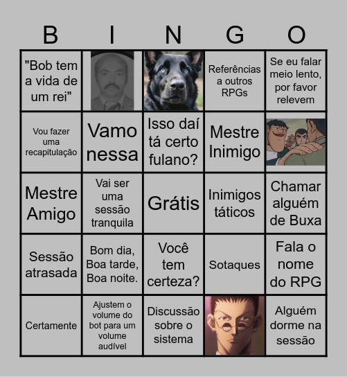 Bingo de Guilherme Bingo Card