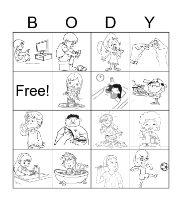Caring your body Bingo Card