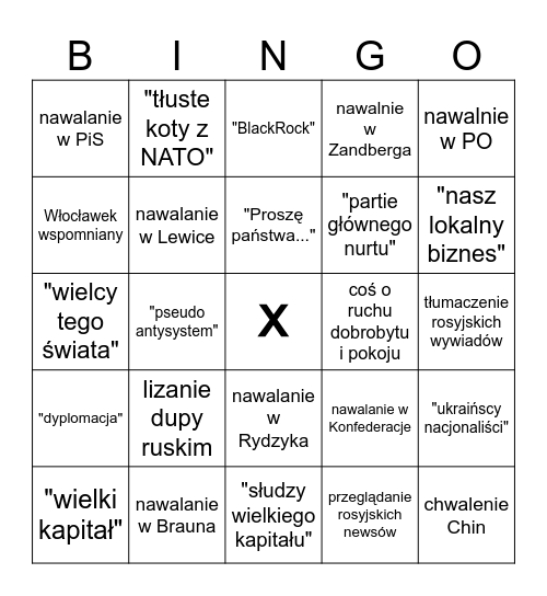 Maciak BINGO Card