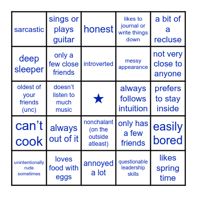KIN BINGO: Laurence Bingo Card