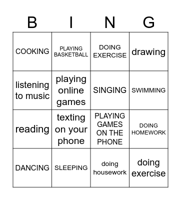 Having a Good Time Bingo /9/1 Bingo Card