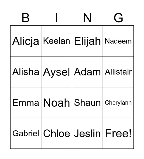 Cad is anim duit? Bingo Card