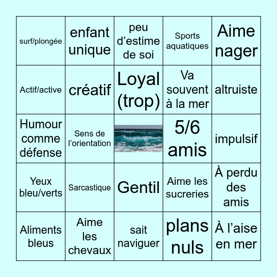 Cabine 3 : Poséidon Bingo Card