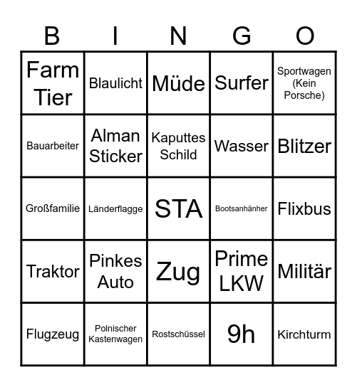 Auto Bingo Card