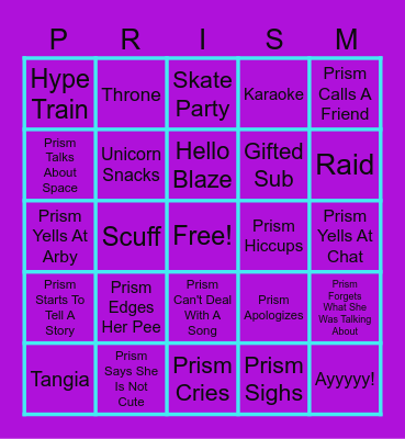 Prism Graduation Bingo Card