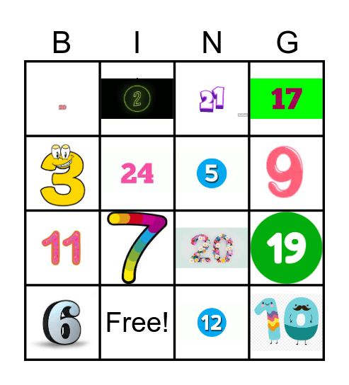 Numbers in Dakota Bingo Card