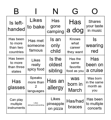 Icebreaker Bingo: Find Someone Who Bingo Card