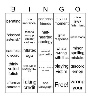 invincabingo inbingoable Bingo Card