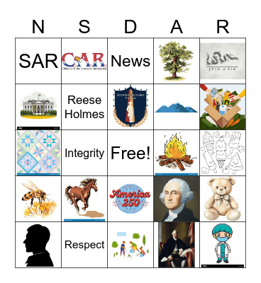 Revolutionary Valor Bingo Card