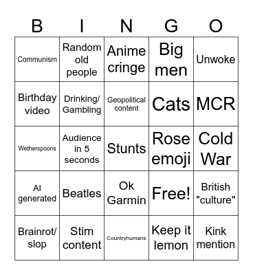 ig reels bingo (lailah) Bingo Card