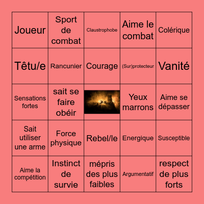 Cabine 5 : Arès Bingo Card