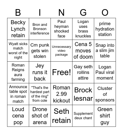 Clash in Paris Bingo Card
