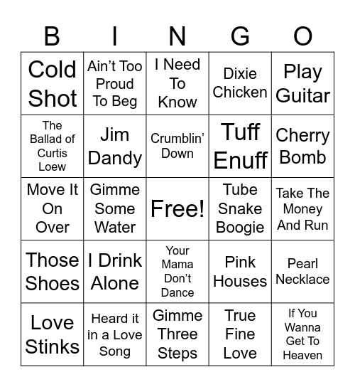 xxxxx. 2  xxxxx Bingo Card