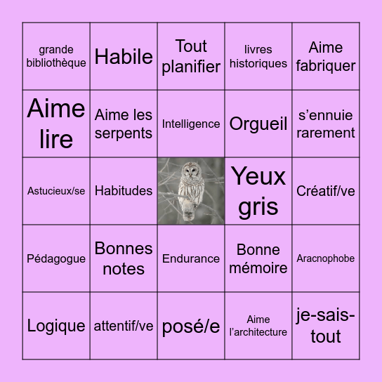 Cabine 6 : Athéna Bingo Card