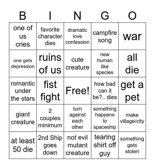 The 100 Bingo Card