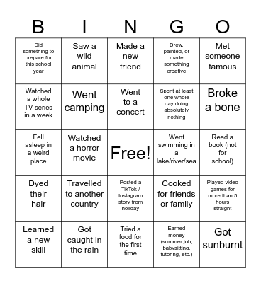 Find someone who... Bingo Card