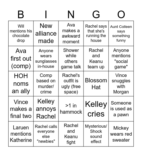 BBBingo Card