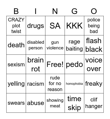 Tmr's Teaching Bingo Card